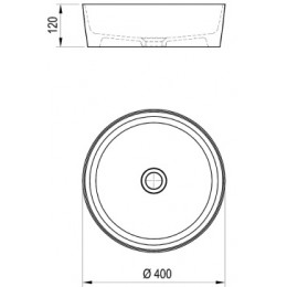 Умывальник UNI 400 SLIM керамический белый