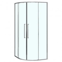 AZ-S43-90-MGR-CL Душевое ограждение SHANGHAI ROD-90х90х195-MGR-CL, прозрачное стекло 6 мм, профиль матовый графит