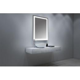 Стиль зеркало  500*800 с сенсором на подложке КВАДРАТНОЕ