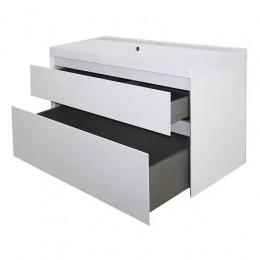 Комплект тумба Velluto 100 (100*660*450) подвесная с раковиной Слим 100