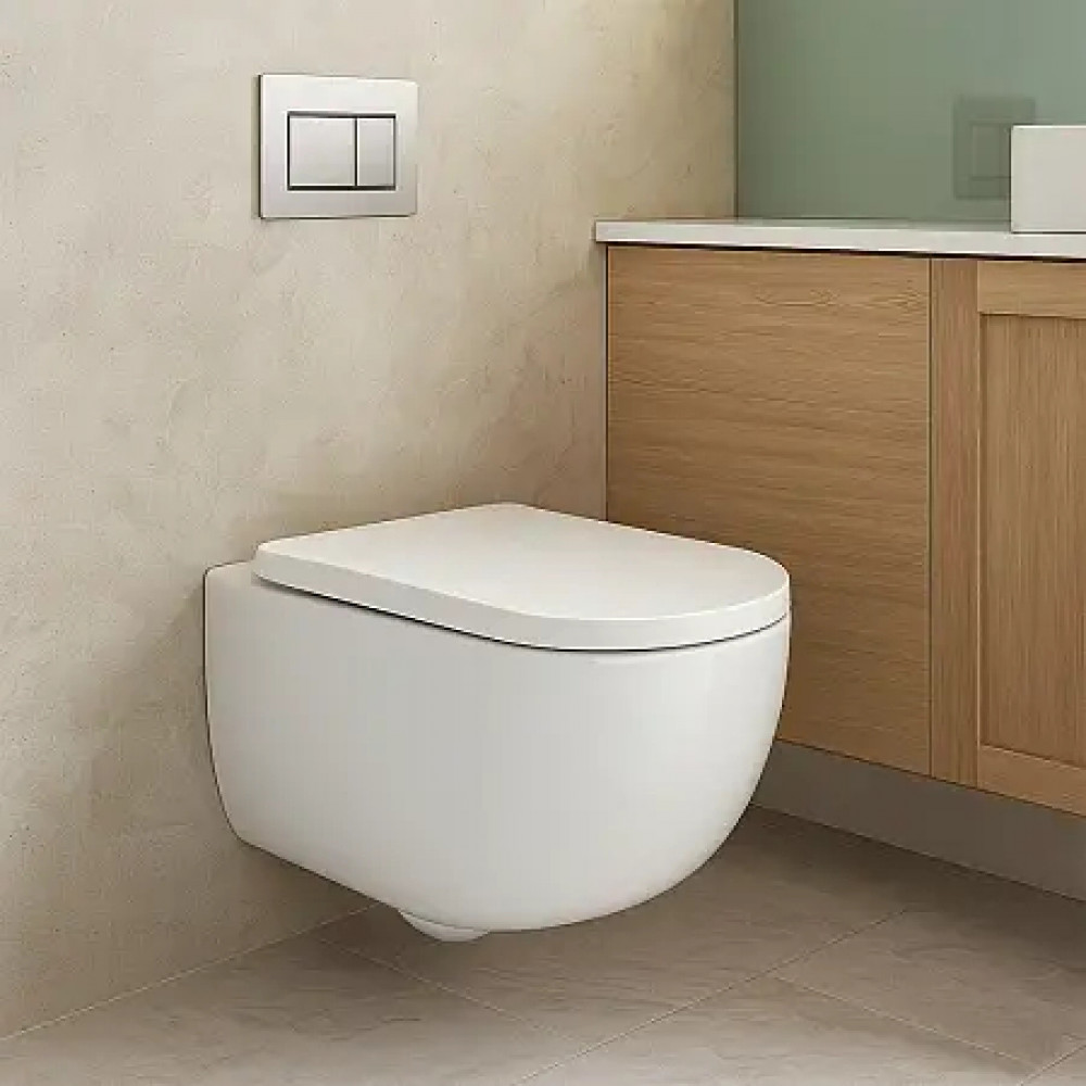 CAMPO Унитаз подвесной с сиденьем микролифт, дюропласт. Размер:510*360*365mm