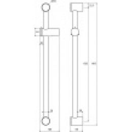Душевой держатель подвижный 60 см 972.00