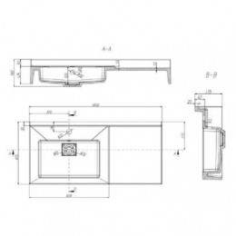 Сакура 1000 Раковина белая