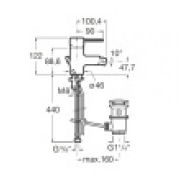 TARGA Смеситель для раковины с донным клапаном