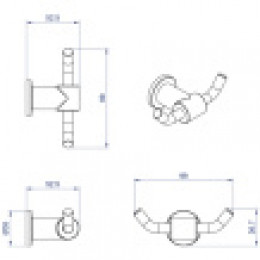 FORNY Крючок двойной, хром