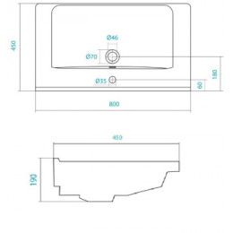 АКВАТОН Миранда-80 Умывальник