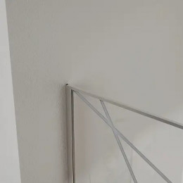 AZ-271-90-MB-CGP Душевая перегородка Walk-in, 90x195-MB-CGP, в рамке, Графический принт 8 мм, профиль матовый черный