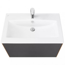 Сохо 75 Тумба Дуб Веллингтон/Графит софт (БЕЗ УМЫВАЛЬНИКА "Элина-75")