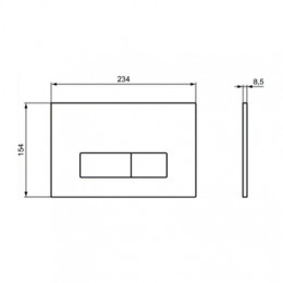 R0121A6 OLEAS™ M2 Механическая панель смыва (черная)
