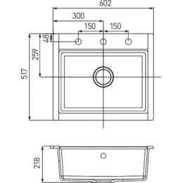 Кухонная Мойка Делия 60 (Графит) NEW