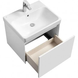 Асти 55 Тумба белый матовый/белый глянец (БЕЗ УМЫВАЛЬНИКА Адриана-55)