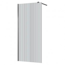 AZ-251-120-MGR-CRF Душевая перегородка Walk-in, 120x195-MGR-CRF, Рифленое стекло 8 мм, профиль матовый графит