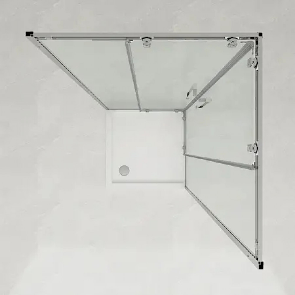 Душевое ограждение CS-AB01C-128 120x80x190，профиль хром，6 мм прозрачное стекло, профиль хром