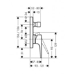32546000 Metropol Смеситель для ванны