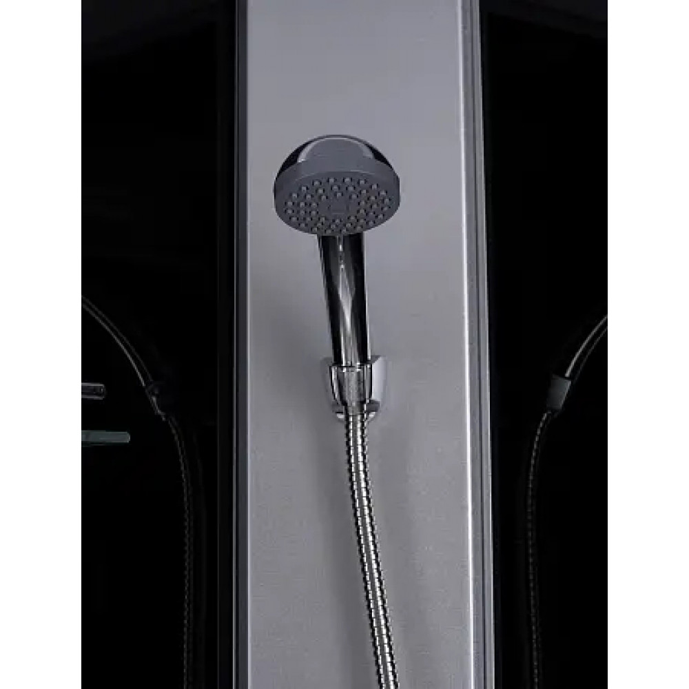 Душевая кабина CS-5180-13L G, 100*80*215 низкая, серая, прямоугольная, стекло 4мм, поддон 13 см