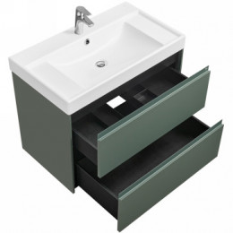 Ona Тумба под раковину 800, зеленый матовый 2 ящика (подходит раковина ZRU9307562,732799C000,73279A4000,732700C000 / 732700B000)