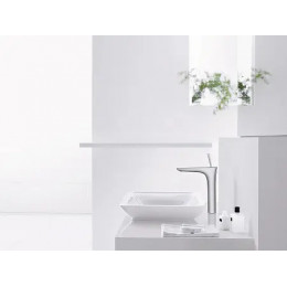 ХХ 15074000 PuraVida Смеситель для раковины, однорычажный, со сливным гарнитуром, хром