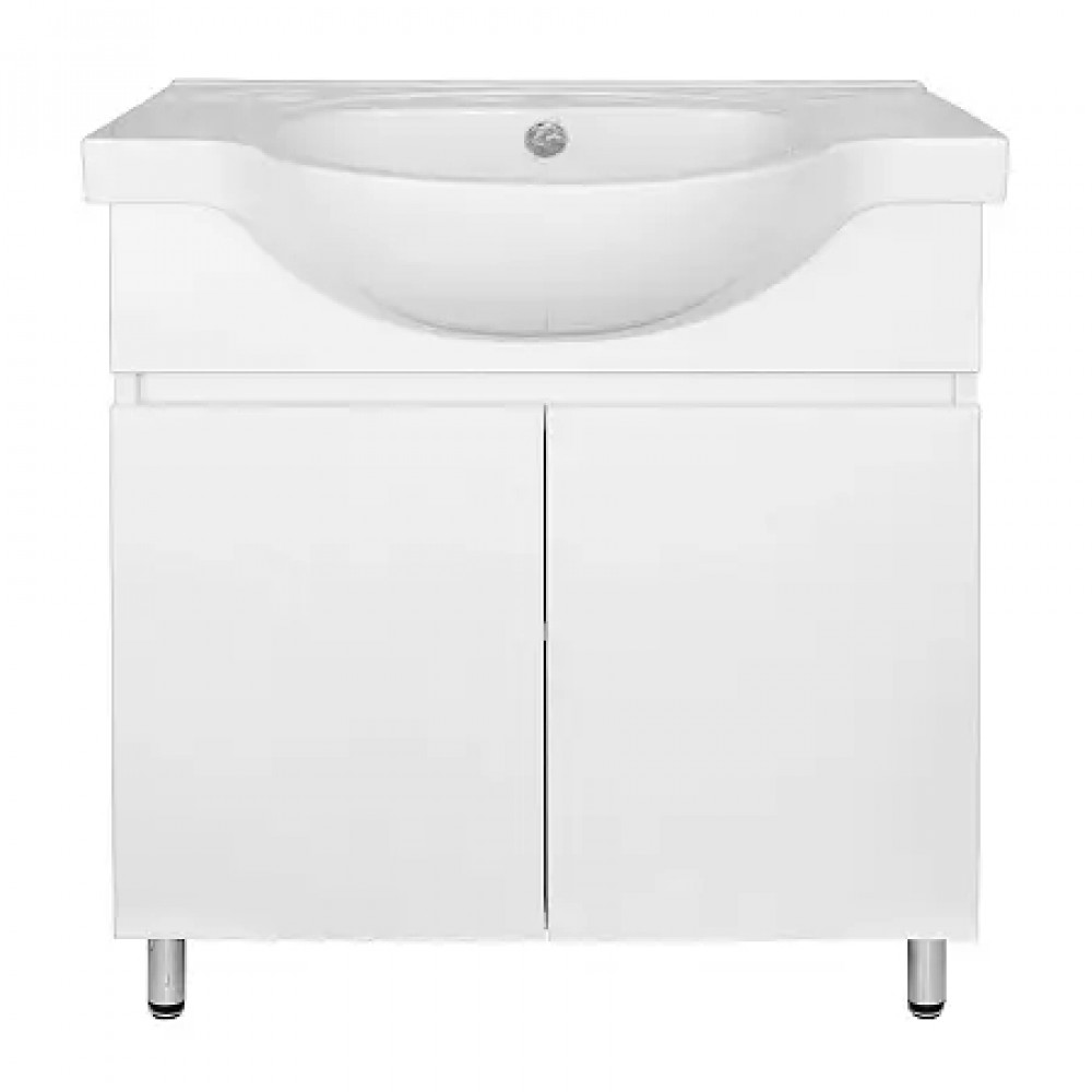 Комплект Тумба Ирис 70Н напольная с раковиной Teo 70 (2 места)
