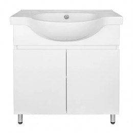 Комплект Тумба Ирис 70Н напольная с раковиной Teo 70 (2 места)