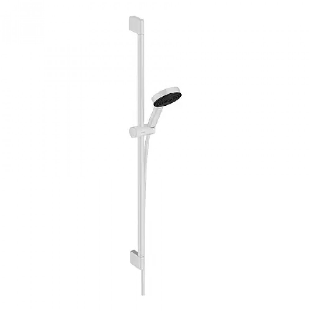 24171700 Pulsify Select S Душевой набор 105 3jet Relaxation EcoSmart со штангой 90 см, матовый белый