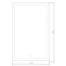 AZARIO зеркало Сантана 600х800 вертикальный, сенсор выкл