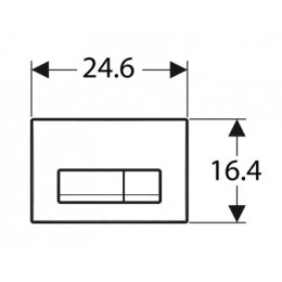Кнопка смыва Geberit Delta50 115.119.DW.1, черный глянец
