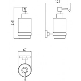 Дозатор для жидкого мыла  (стекло) CR 231