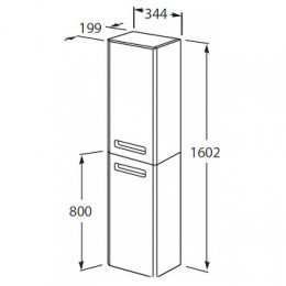 THE GAP ORIGINAL Шкаф-колонна левый, белый глянец
