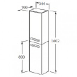 THE GAP ORIGINAL Шкаф-колонна левый, белый глянец