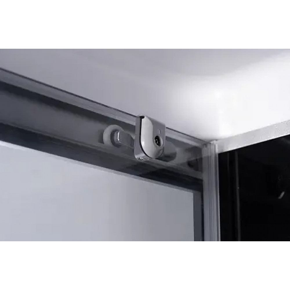 Душевая кабина CS-5180-13L G, 100*80*215 низкая, серая, прямоугольная, стекло 4мм, поддон 13 см