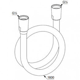 KLUDI SUPARAFLEX Душевой шланг, 1600 мм, арт. 6107205-00