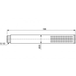 BC774A2 IDEALRAIN Металлический ручной душ типа Stick, цельный металлический корпус