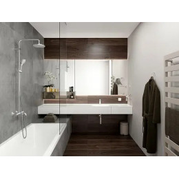 71581000 Vernis Blend Смеситель для раковины, однорычажный, 190 с металлическим сливным гарнитуром,