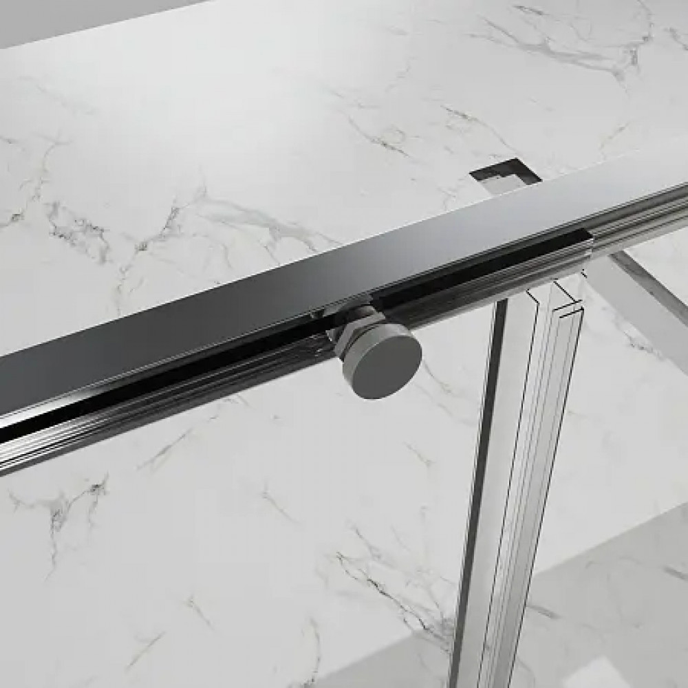 AZ-Y43-100-MGR-CL Душевое ограждение SHANGHAI DRO-100х195-MGR-CL, прозрачное стекло 6 мм, профиль матовый графит