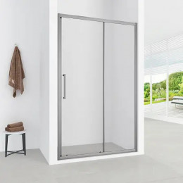 Дверь в нишу, раздвижная CS-AB03GG-110 110x190，профиль серый матовый，6 мм прозрачное стекло