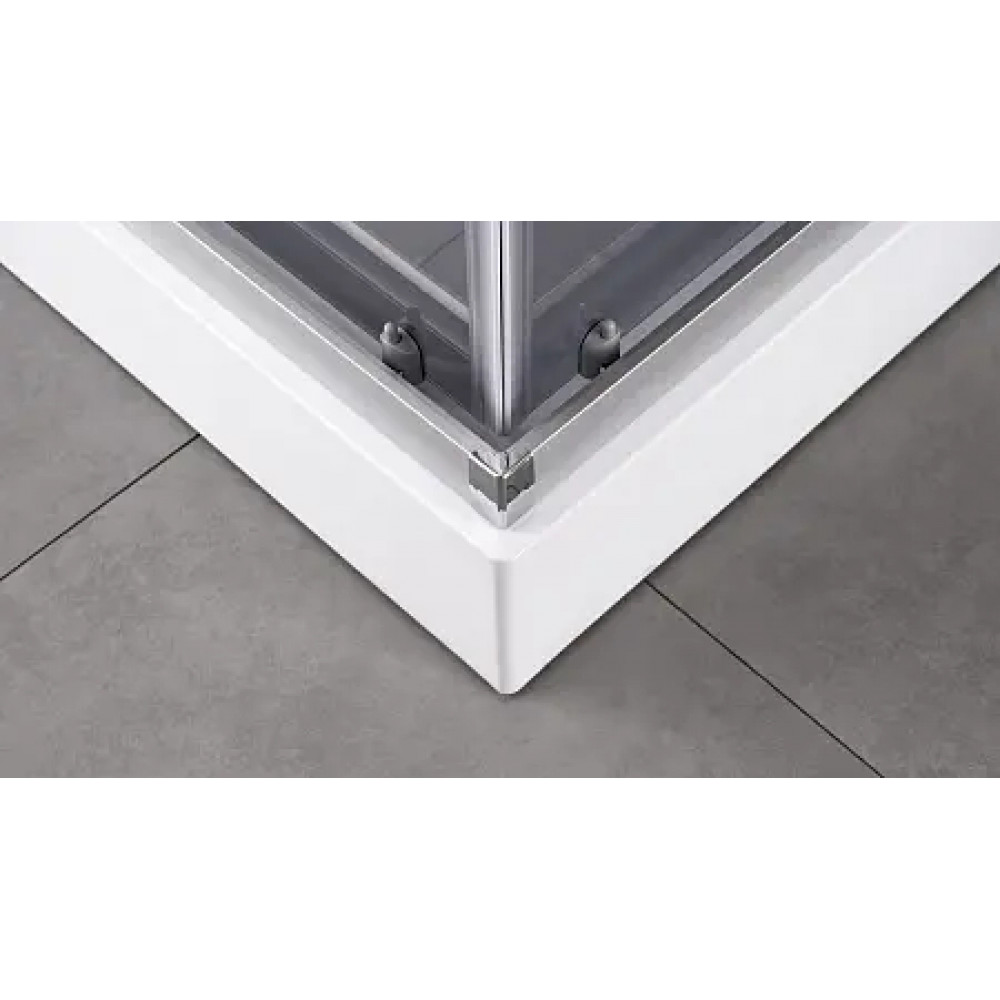 Душевая кабина CS-5180-13L G, 100*80*215 низкая, серая, прямоугольная, стекло 4мм, поддон 13 см