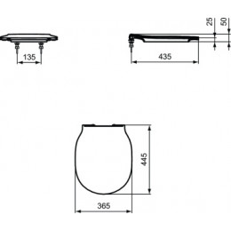 E036601 CONNECT AIR Тонкое сидение и крышка, с функцией плавного закрытия, дюропласт, легкосъемное