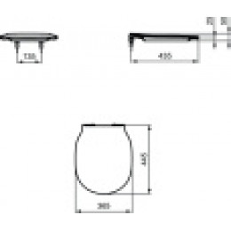 E036601 CONNECT AIR Тонкое сидение и крышка, с функцией плавного закрытия, дюропласт, легкосъемное