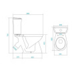 Унитаз-компакт "Бриз" (эконом: 1-реж., полипроп)