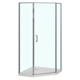 AZ-21C-100-MGR-CL Душевое ограждение SAKURA DIA-100х100х195-MGR-CL, прозрачное стекло 6 мм, профиль матовый графит