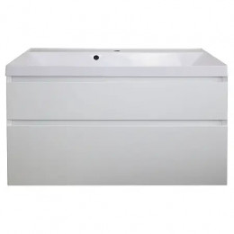 Комплект тумба Velluto 100 (100*660*450) подвесная с раковиной Слим 100