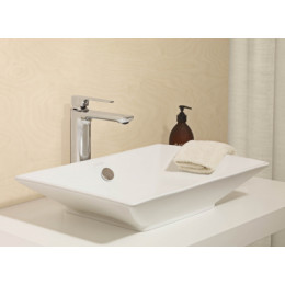 E72337-CP ALEO+ Высокий смеситель на умывальник с дк, хром