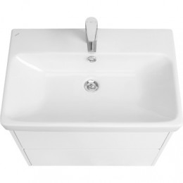 Сканди 70 Тумба Белый матовый/Белый глянец (БЕЗ УМЫВАЛЬНИКА Адриана-70)