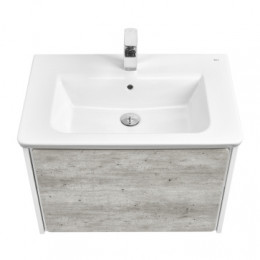 RONDA Модуль д/раковины 700 мм, бетон/белый матовый (подходит раковина Gap Original)