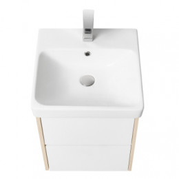 Сканди 45 Тумба Белый/Дуб Верона (БЕЗ УМЫВАЛЬНИКА Адриана-45)