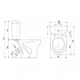 Унитаз-компакт Версия Комфорт бел.