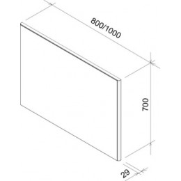 ХХ Зеркало Ring 1000 белое