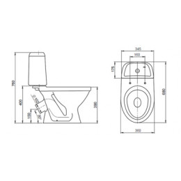 Унитаз-компакт Прайм бел.