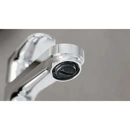 72580000 Rebris S Смеситель для накладной раковины 240 CoolStart, со сливным гарнитуром, хром