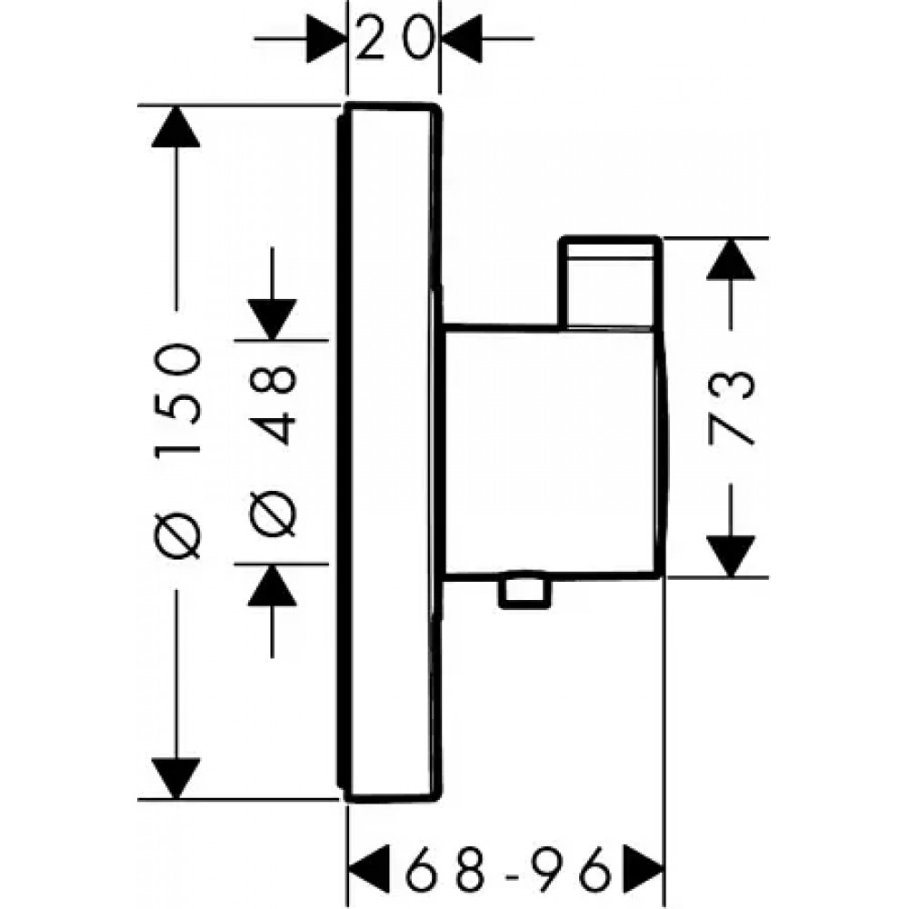 15741000 Термостат ShowerSelect S Highflow, СМ